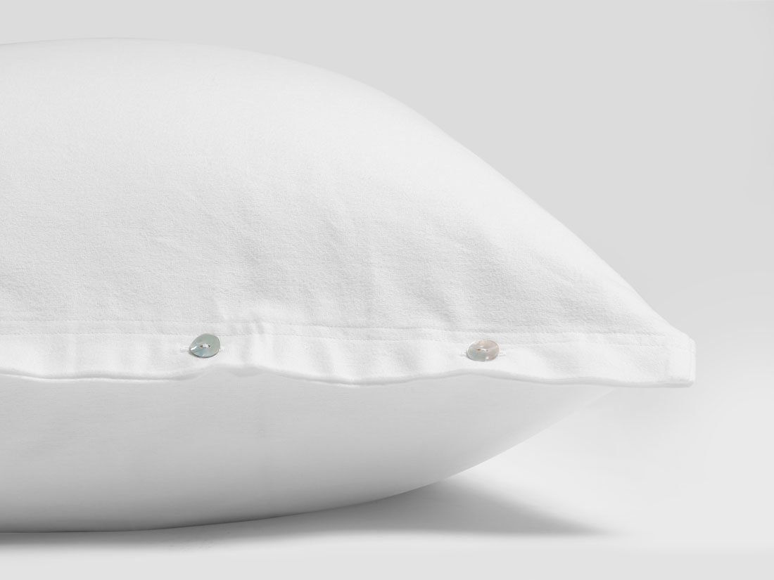 Kissenbezug Flanell Pure White