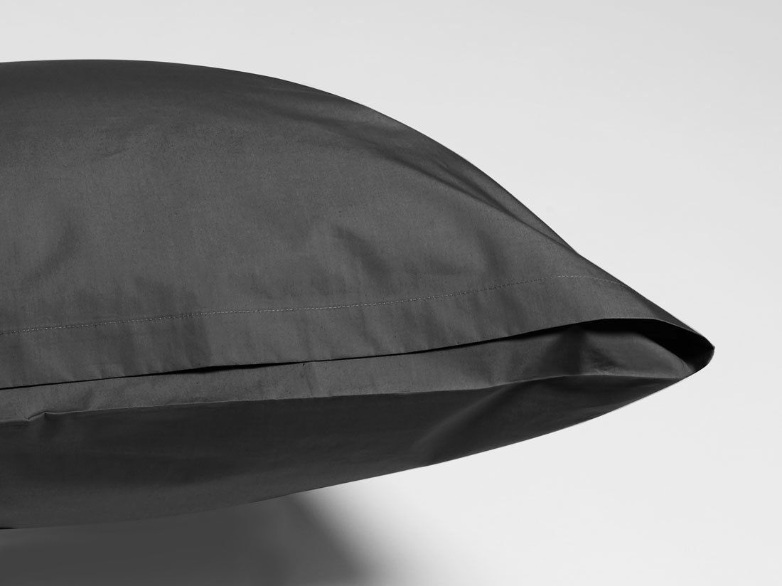 Pudebetræk percale dark grey