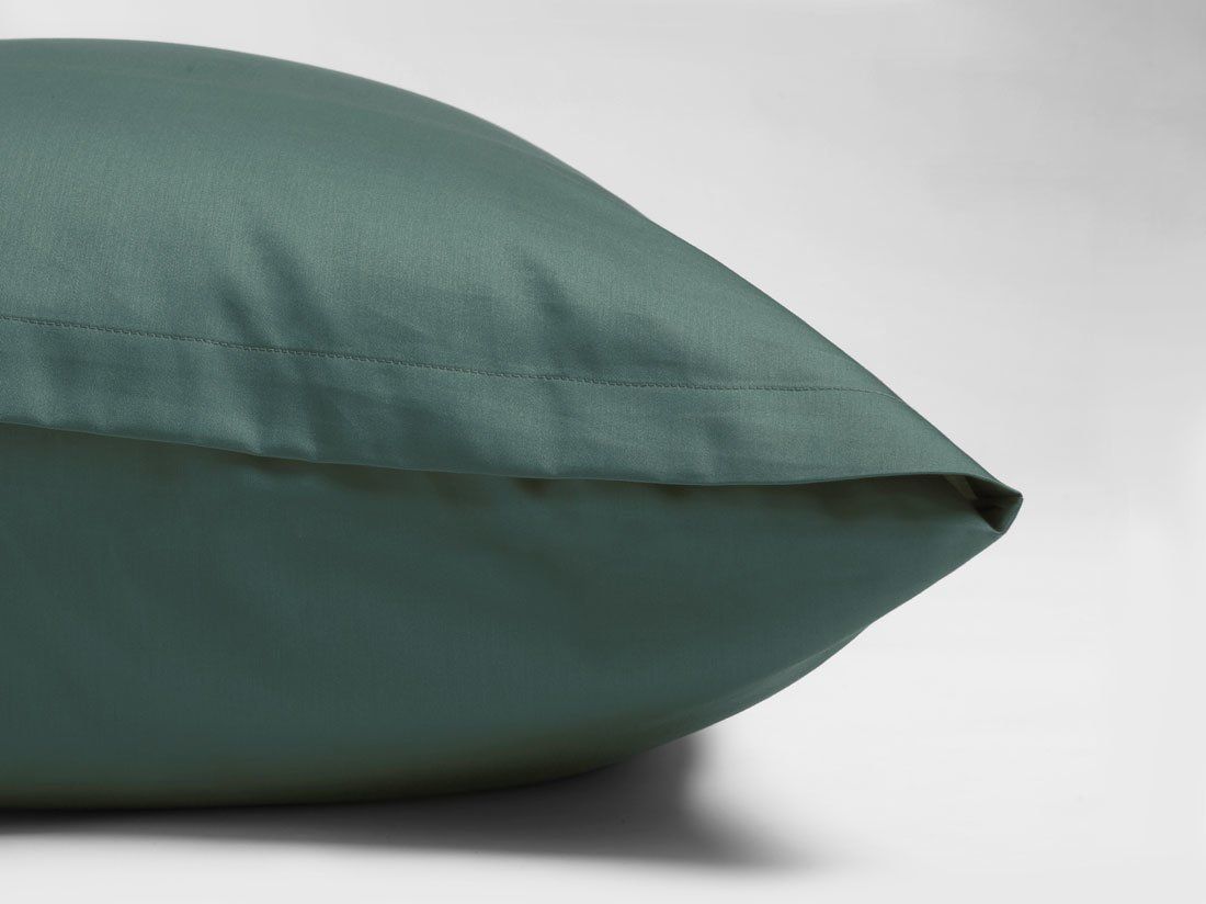 Kissenbezug Baumwollsatin Deep Green