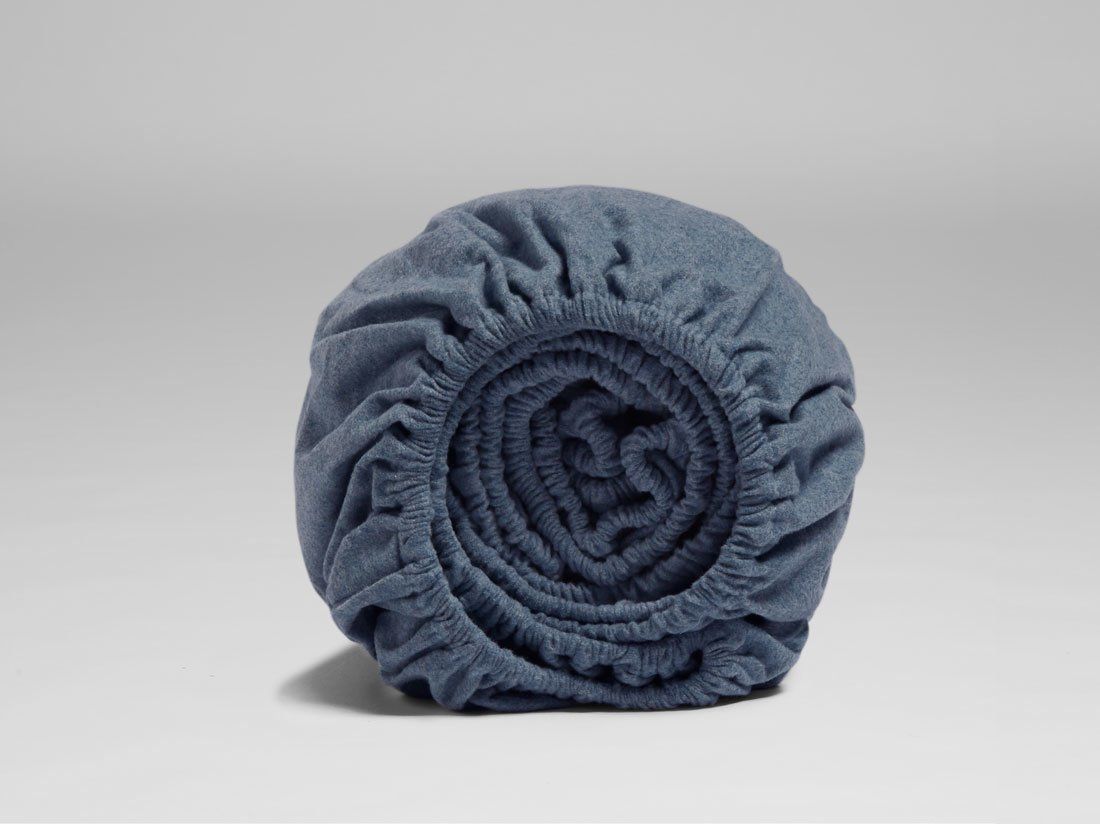 Spannleintücher Flanell Denim Blue