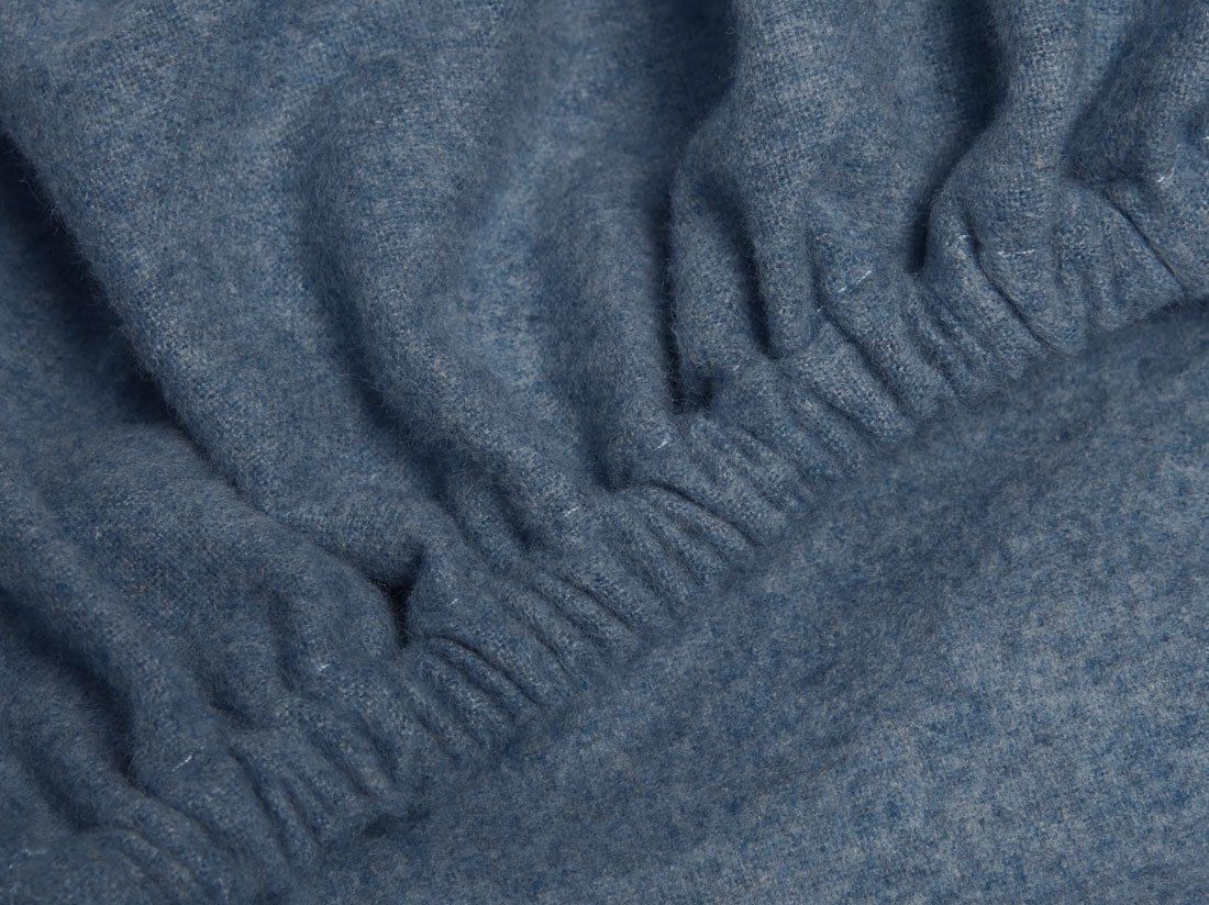 Spannleintücher Flanell Denim Blue