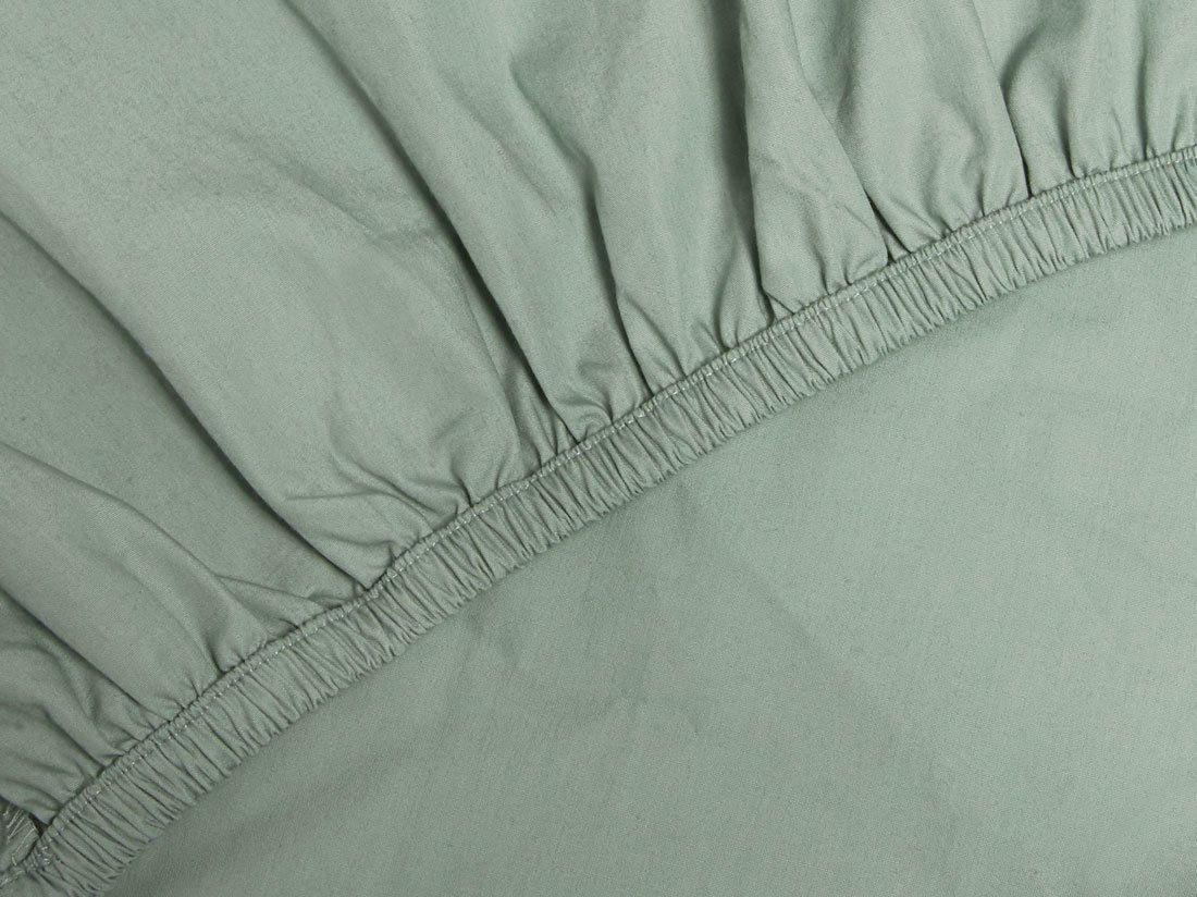 Dra-på-lakan percale jade green