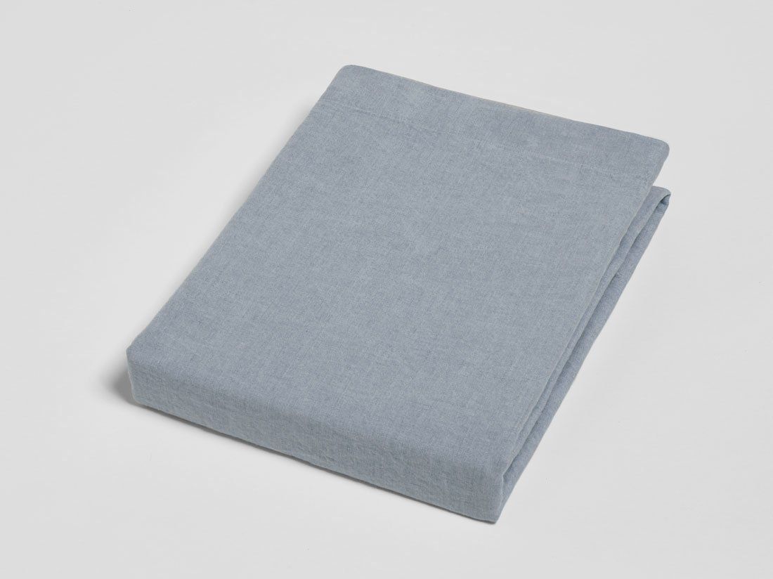 Faconlagen vasket hør dusk blue