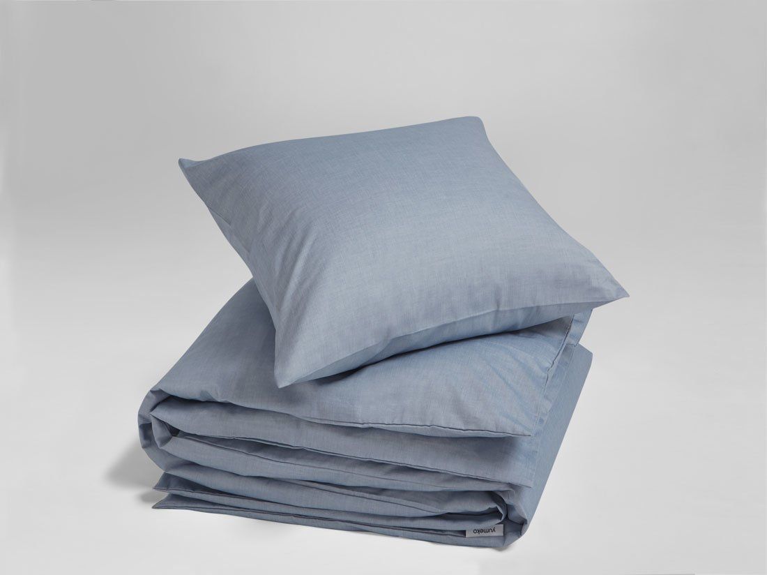 Dekbedovertrek katoen TENCEL™ blue chambray