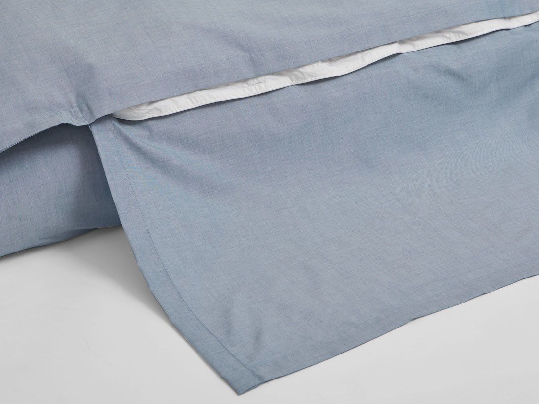 Dekbedovertrek katoen TENCEL™ blue chambray