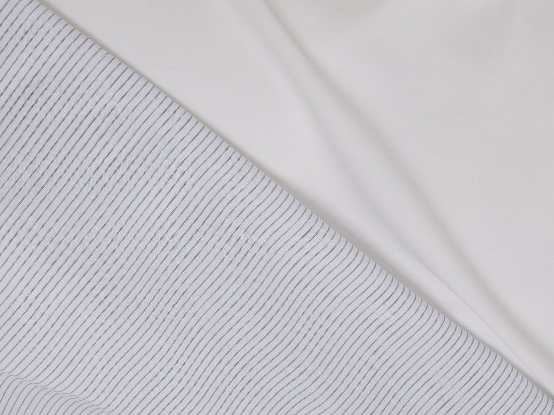 TENCEL™-Bettwäsche Doubleface White Stripe/Pure White