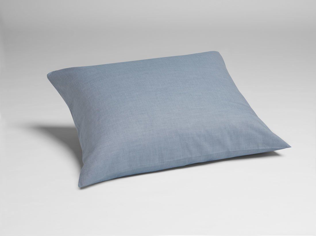 Taie d'oreiller coton TENCEL™ bleu chambray