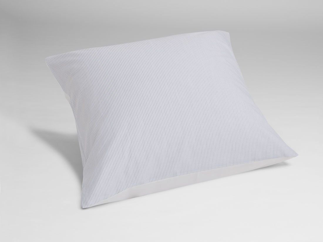 Kissenbezug TENCEL™ Doubleface White Stripe/Pure White