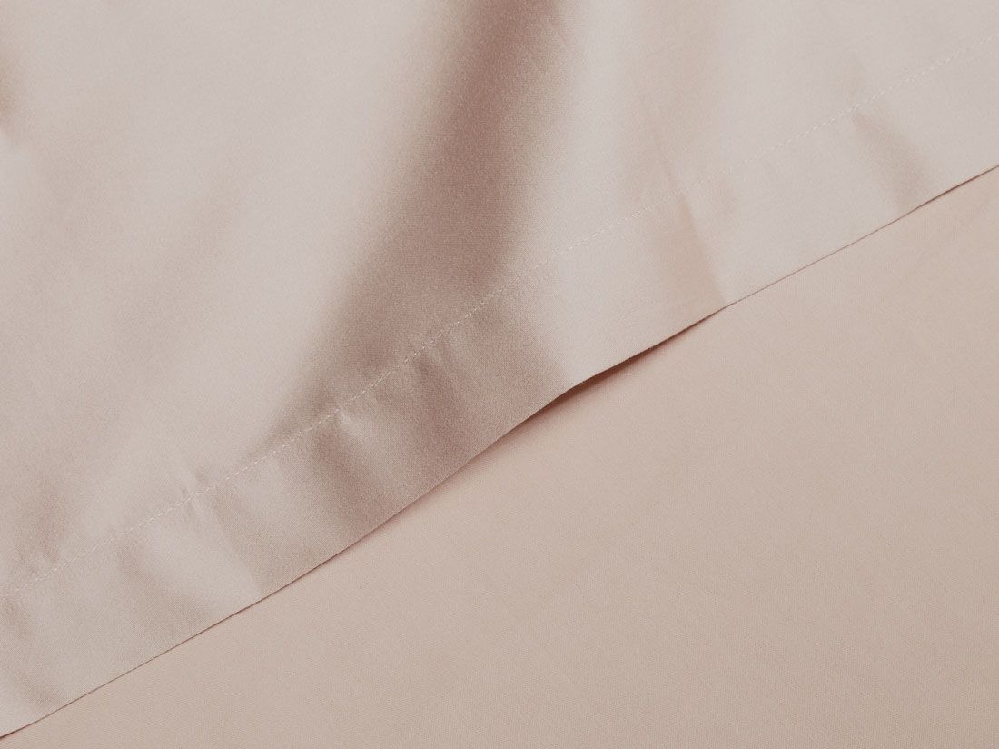 Børnelagen bomuldssatin dusty rose