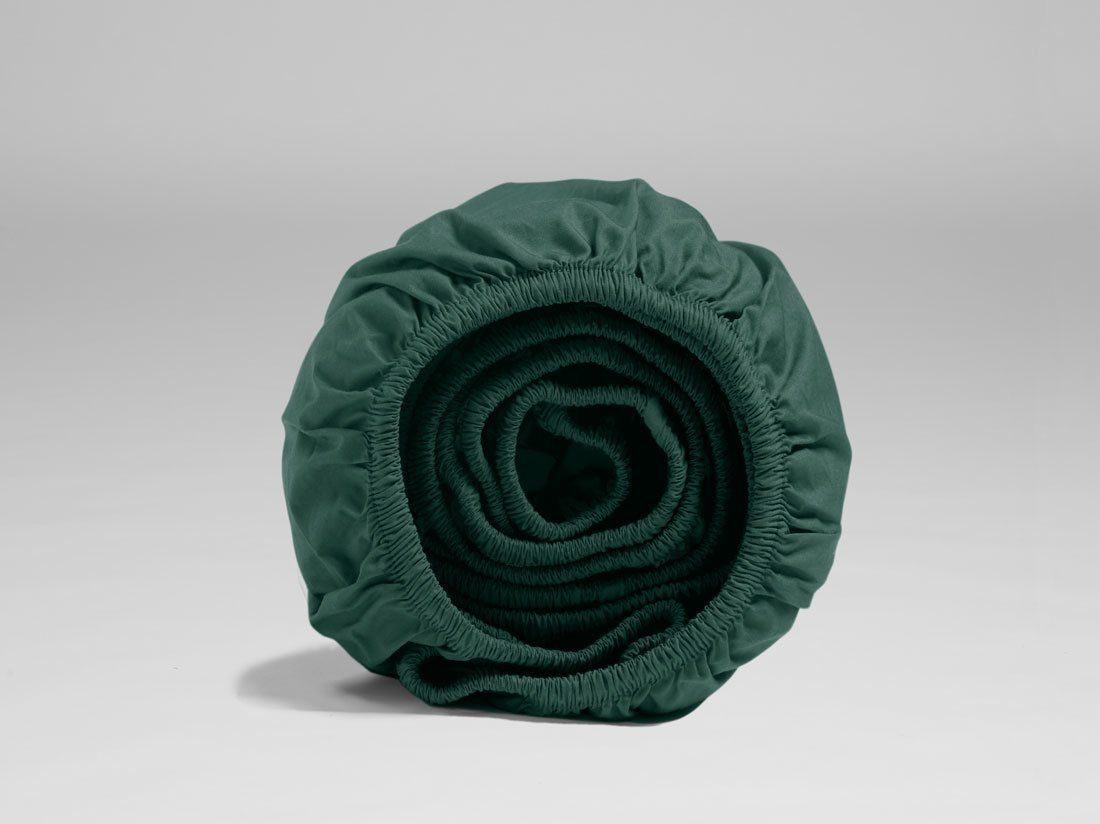 Hoeslaken percal katoen forest green