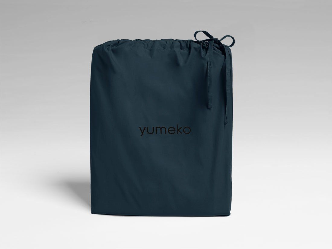 Dekbedovertrek percal katoen navy