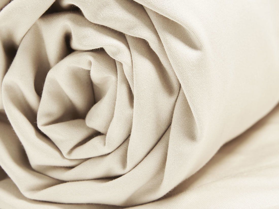 Laken katoensatijn natural