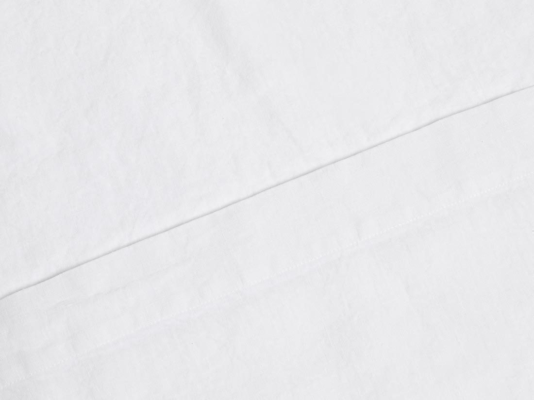Bettlaken Gewaschenes Leinen Pure White