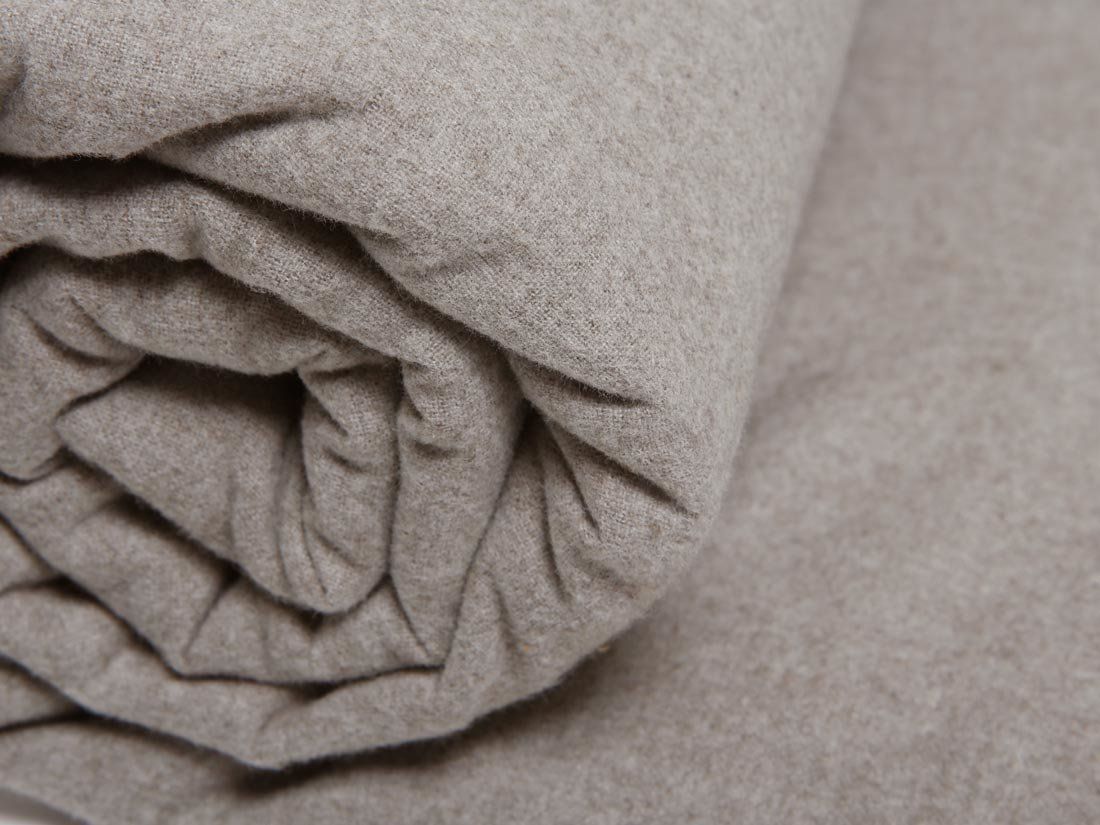 Laken flanel stone brown