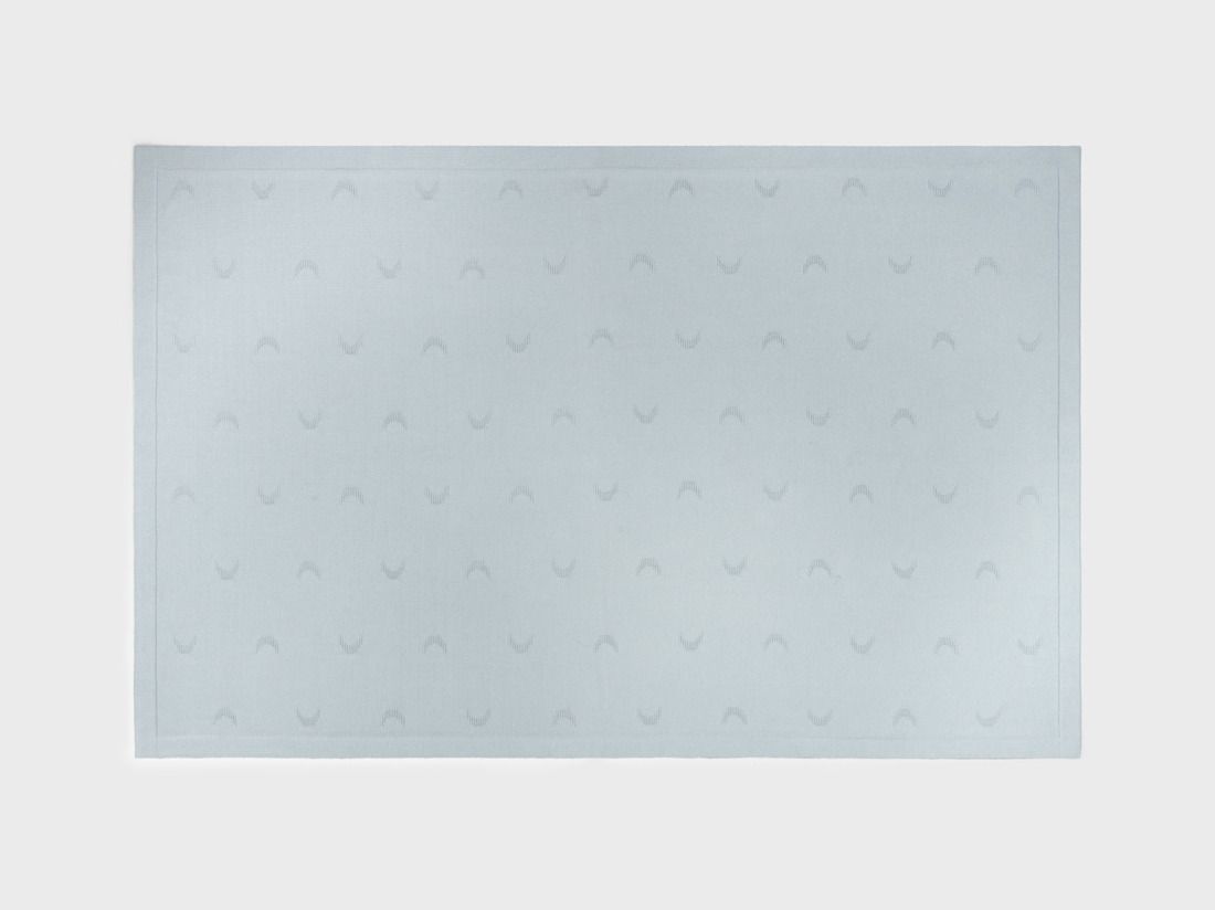 Kinderdecke Baumwolle Moon Faded Blue 100x150