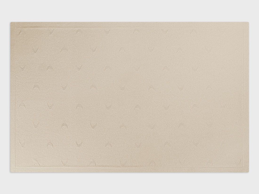 Børnetæppe bomuld moon oat melange 100x150