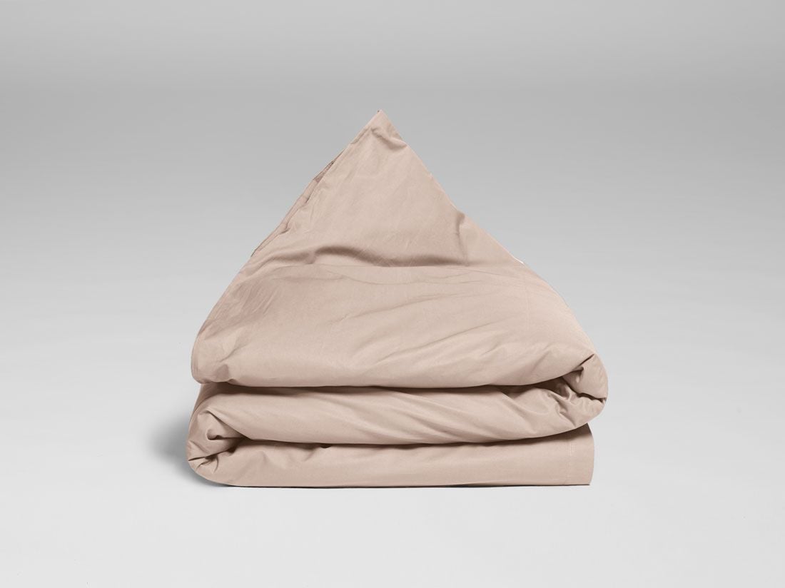 Juniordynebetræk bomuldssatin dusty rose