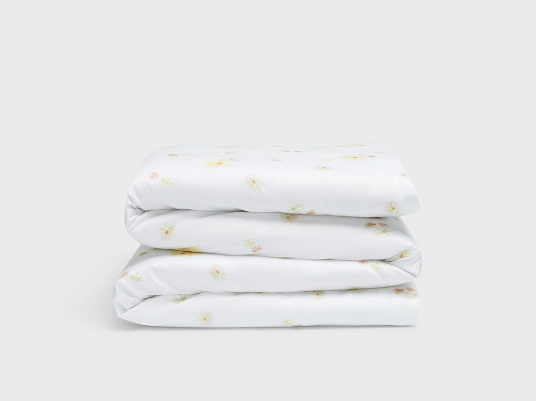 Påslakan för barn bomullssatin flower valley