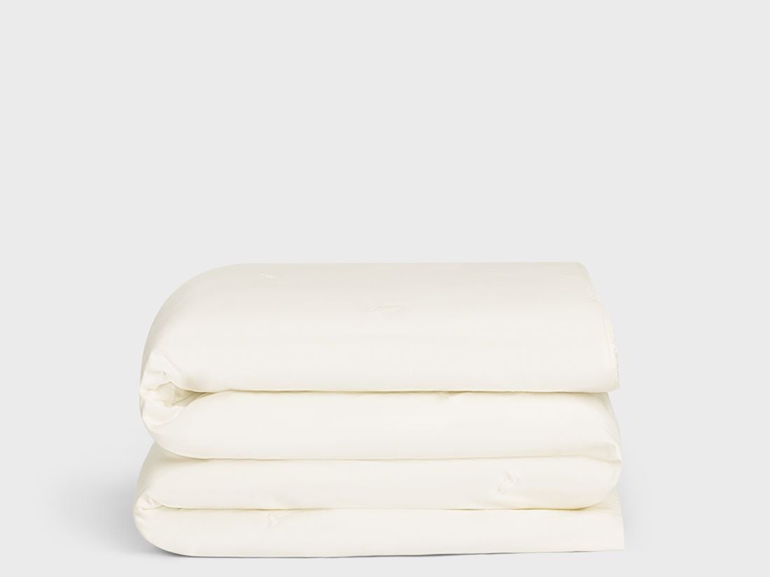 Kinderbettwäsche Baumwollsatin Warm White Feather