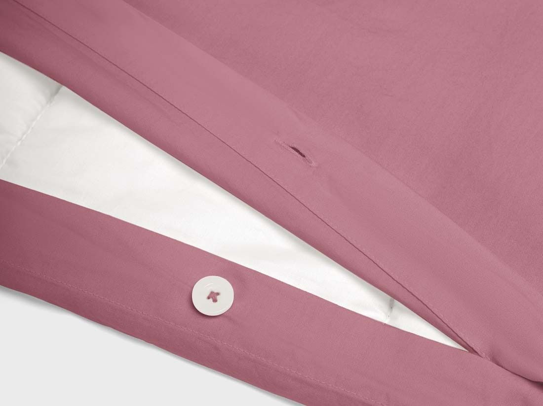 Housse de couette enfant percale de coton rêve framboise