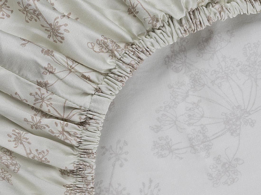 Drap-housse enfant satin de coton fleur naturelle