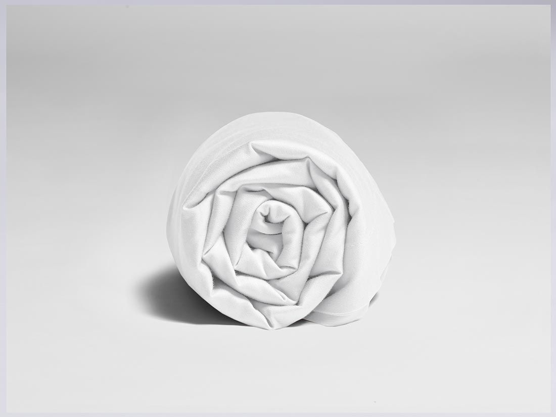 Kinderbettlaken Baumwollsatin White Moon
