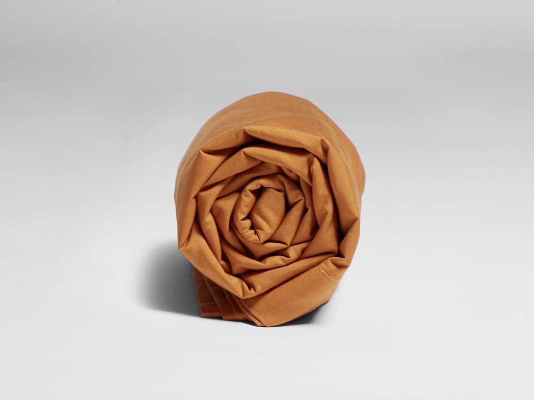 Børnelagen percale ochre yellow