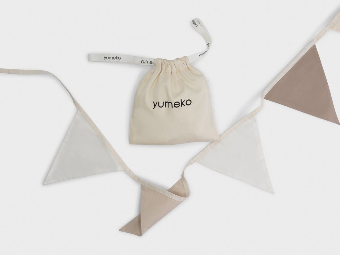 Wimpelkette Baumwolle Neutral 3,6 m