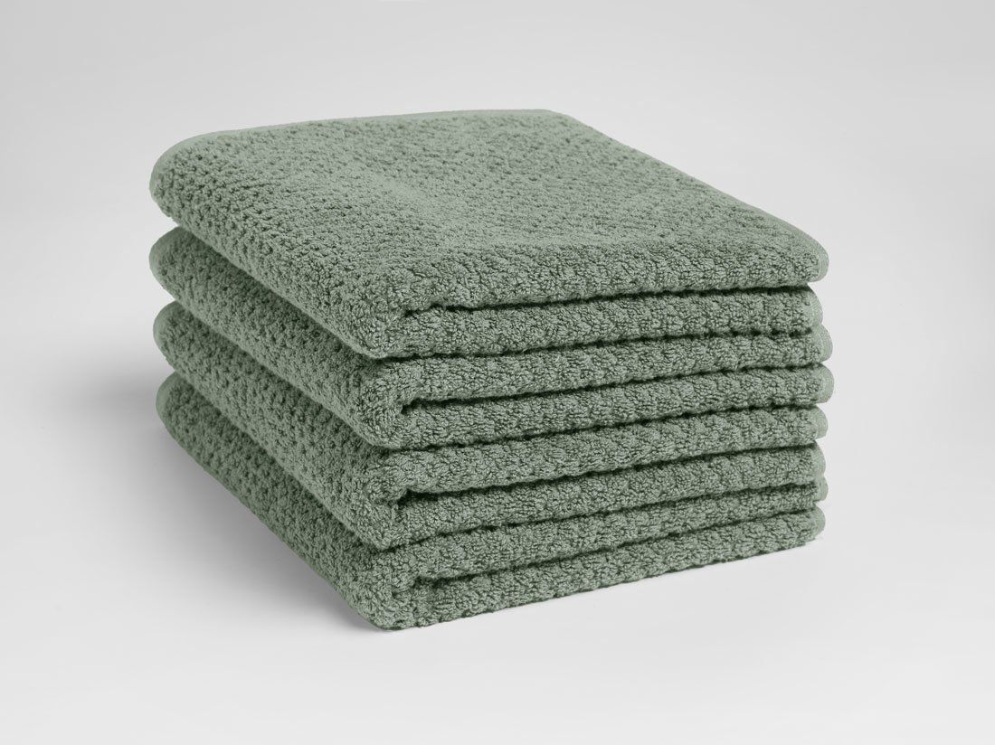 Handdoeken dots stone green 50x100