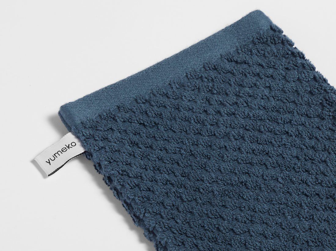 Tvättlappar dots blue 15x22 - 4 st