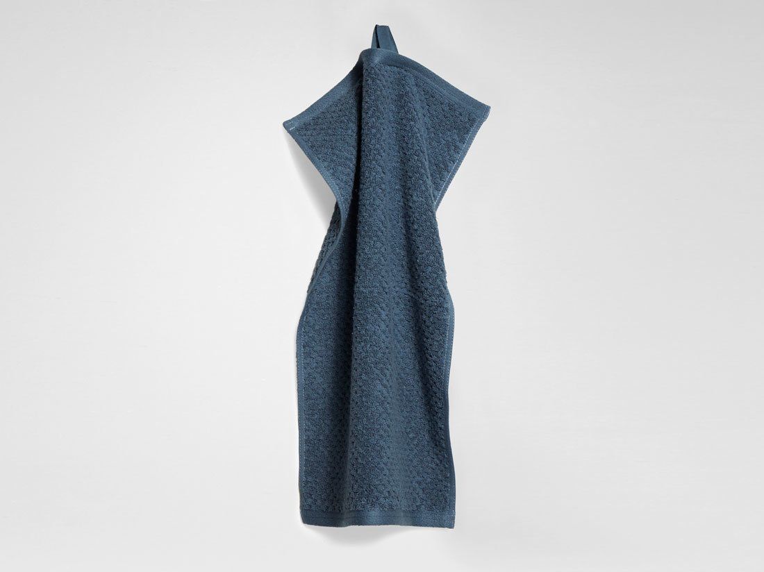 Serviettes invités nid d'abeille bleu 30x50 - 4 pcs