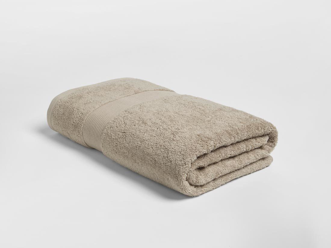 Badlaken terry warm taupe 100x150 - 1 st