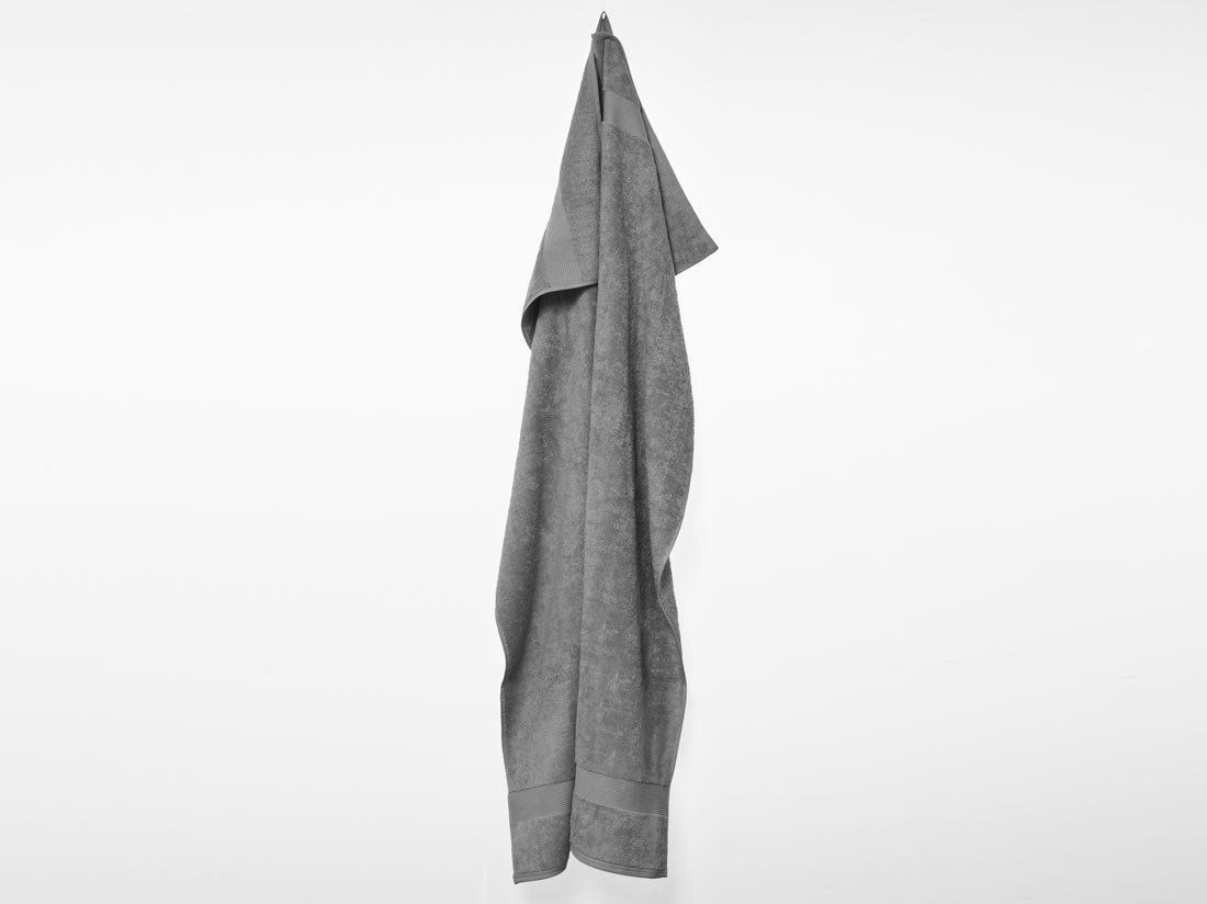Drap de bain éponge gris foncé 100x150 - 1 pc