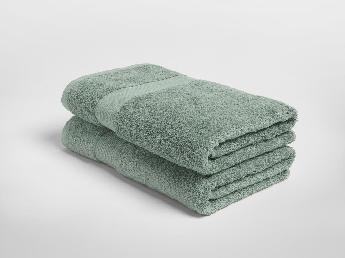 Douchelakens terry sea green 70x140 - 2 st