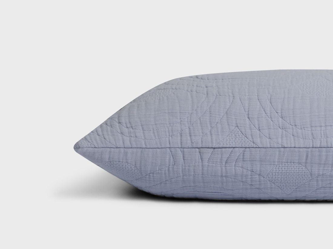 Pyntepudebetræk bomuldsmuslin arch lavender blue