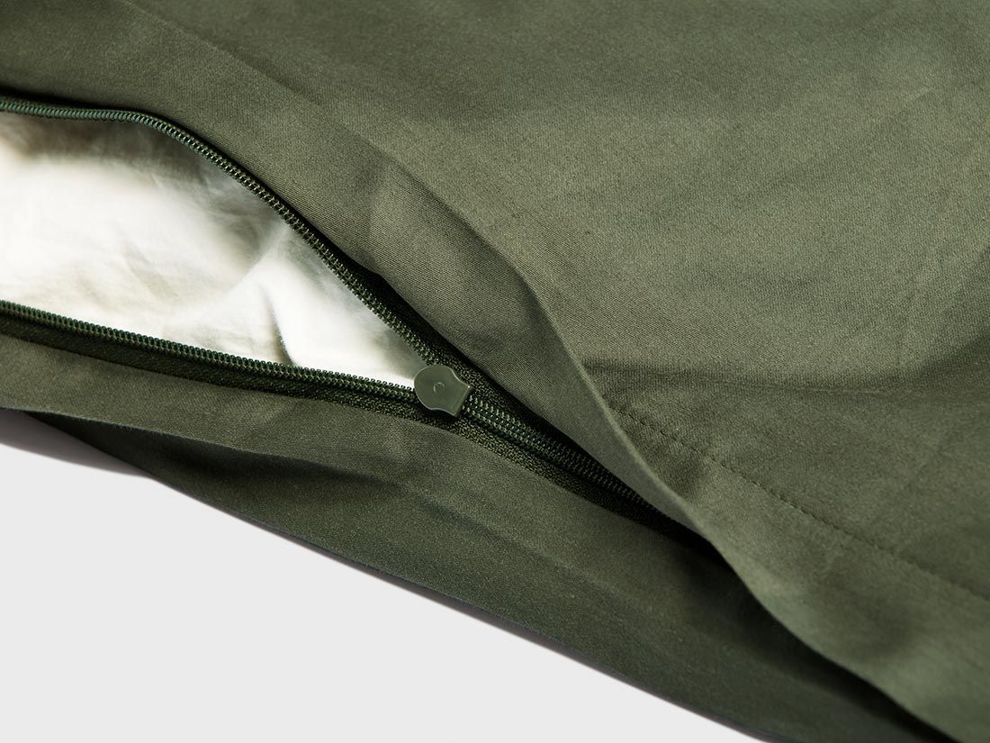 Satin-Bettwäsche Dark Olive