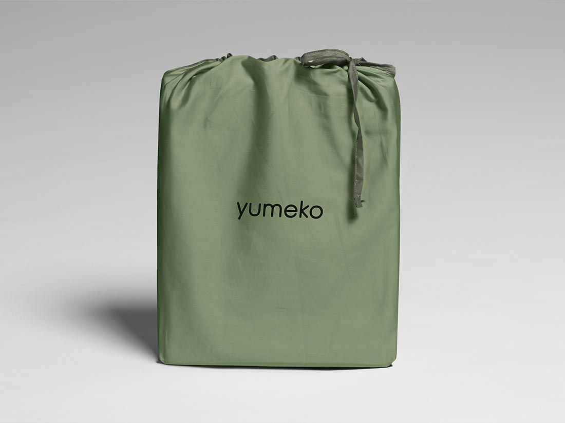 Satin-Bettwäsche Double Face Olive