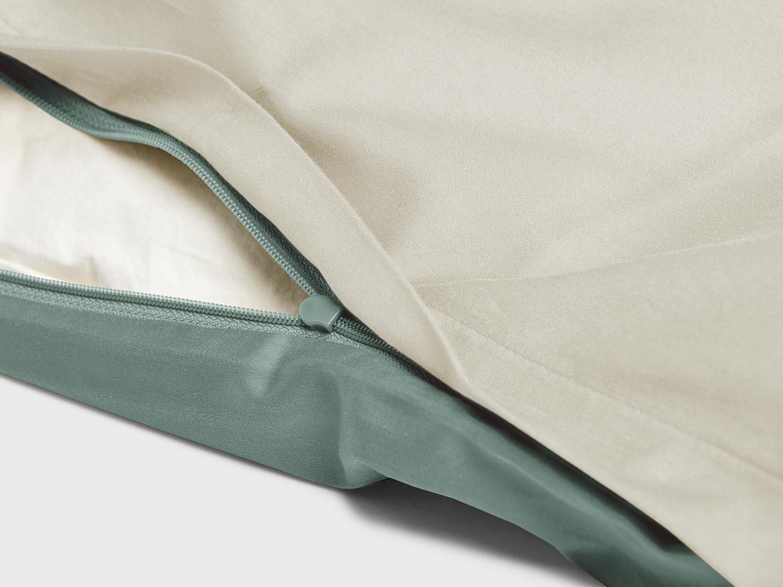 Satin-Bettwäsche Double Face Sandy/Green