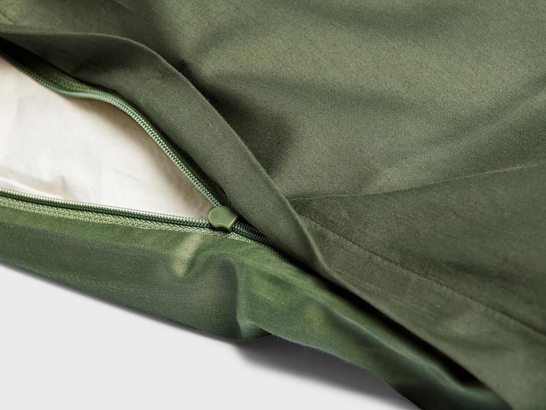 Satin-Bettwäsche Double Face Olive