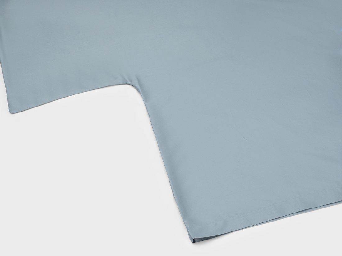 Dekbedovertrek katoensatijn faded blue - zonder slopen