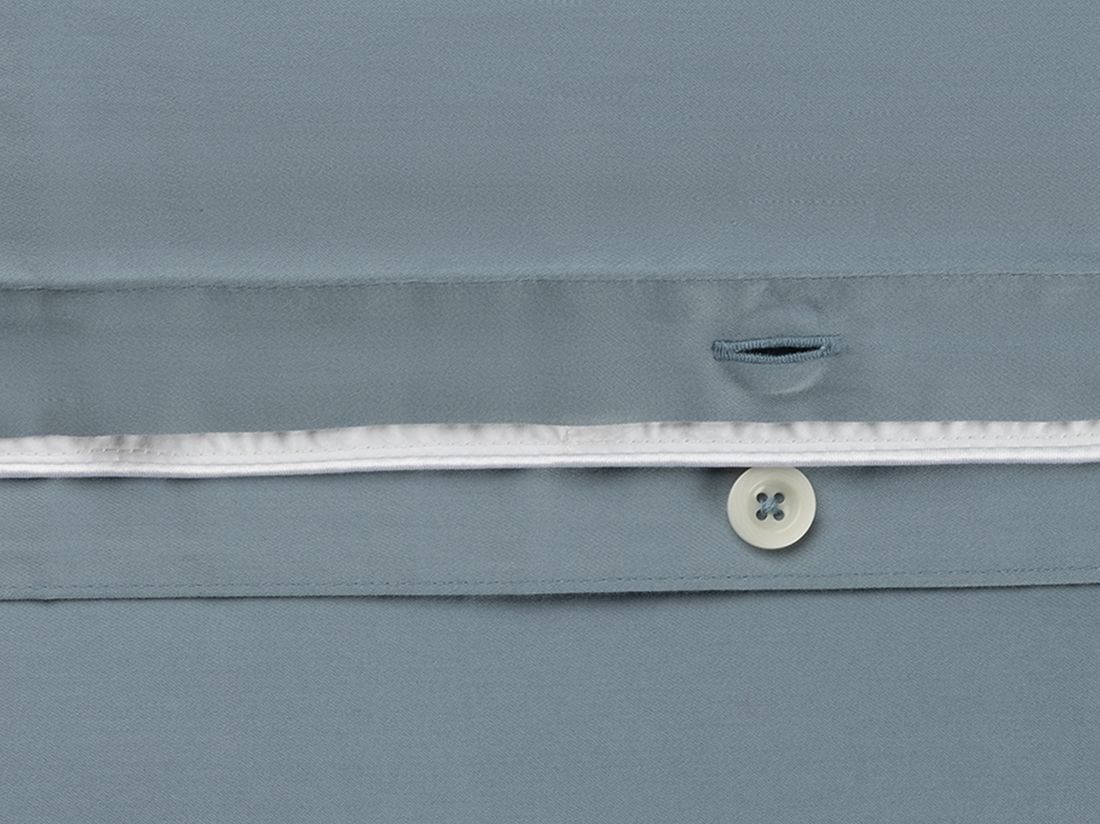 Sengesæt bomuldssatin faded blue