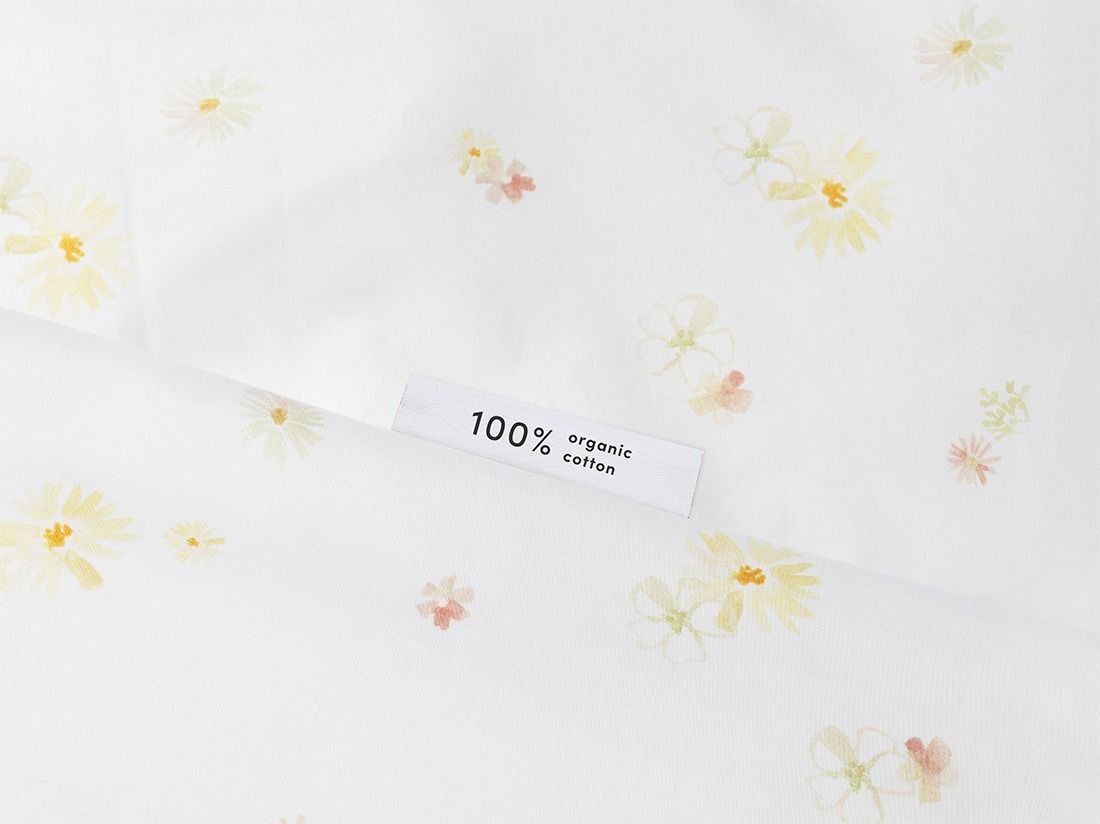 Påslakan för barn bomullssatin flower valley