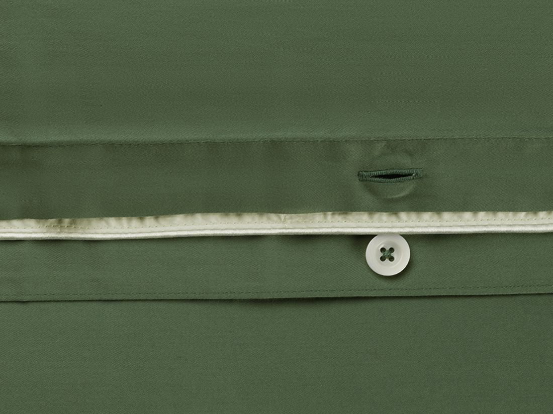 Påslakanset bomullssatin mid olive