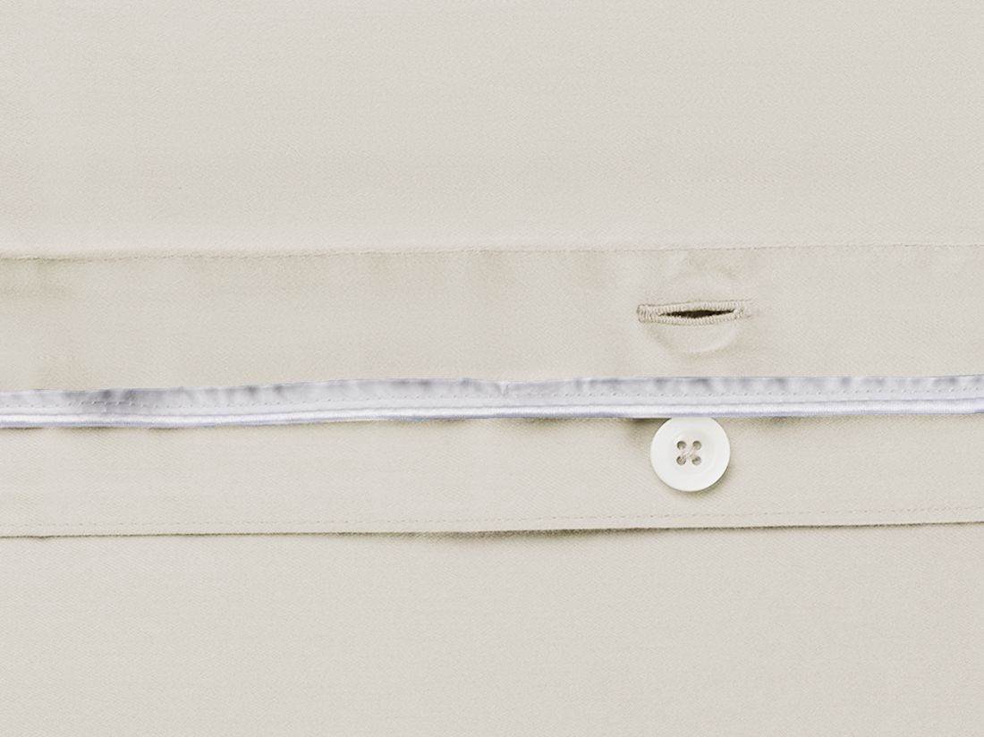 Sengesæt bomuldssatin sandy grey