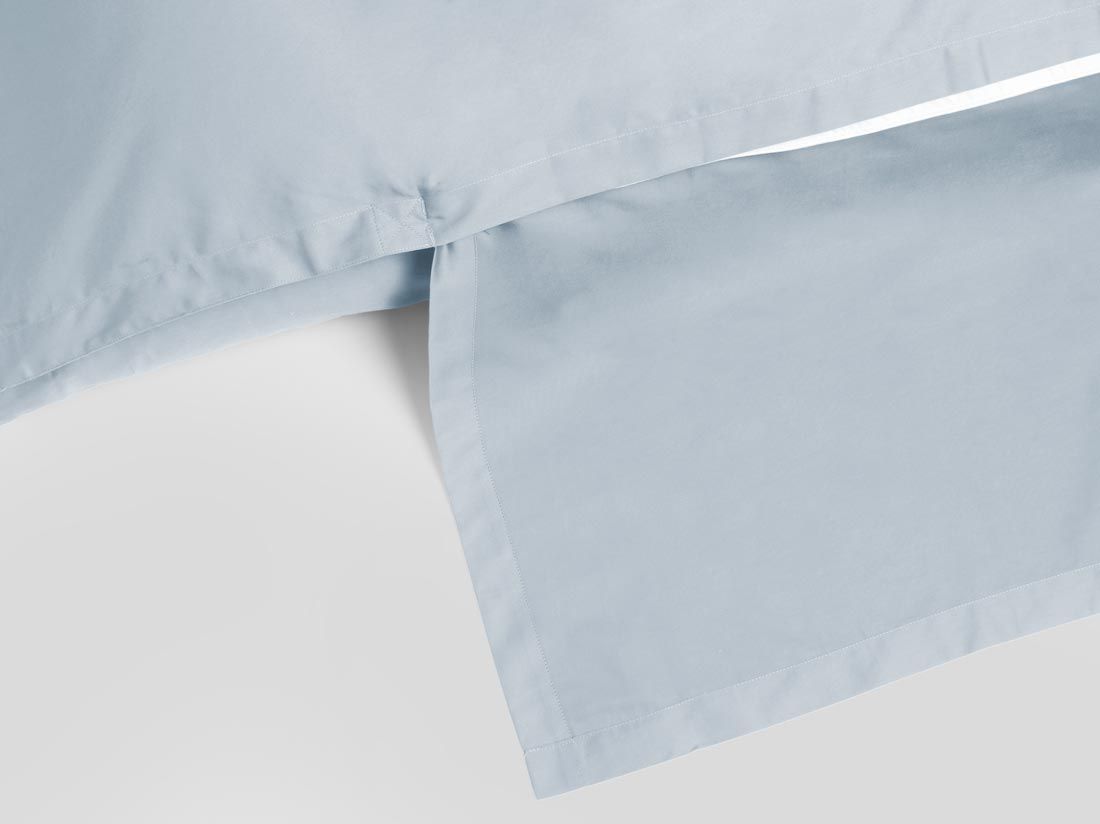 Kinderdekbedovertrek katoensatijn sky blue