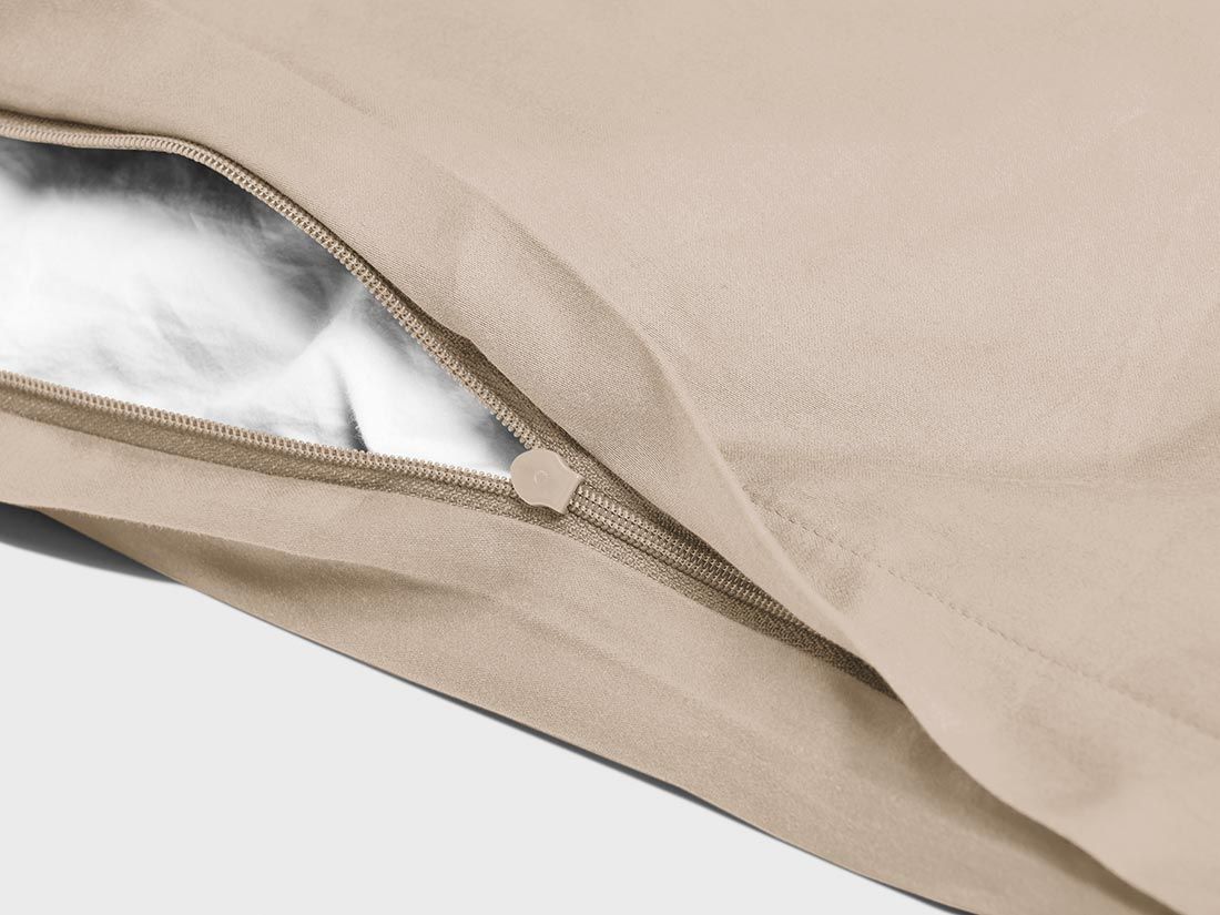 Bettwäscheset Baumwollsatin Warm Taupe