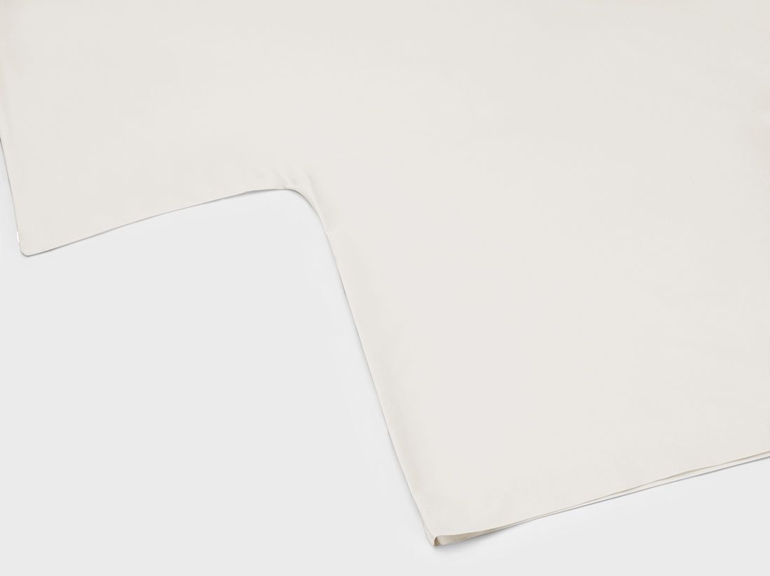 Housse de couette satin de coton blanc chaud