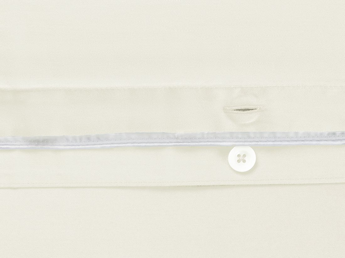 Sengesæt bomuldssatin warm white