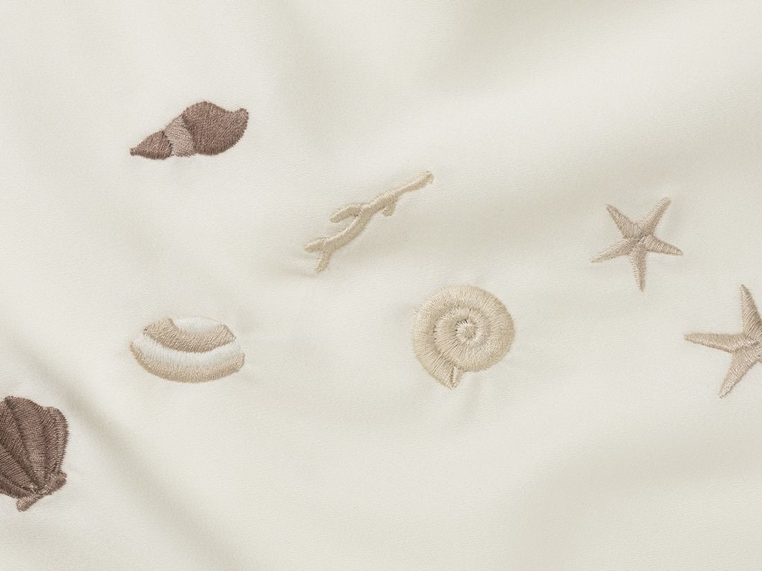 Påslakan för barn bomullssatin warm white seashell