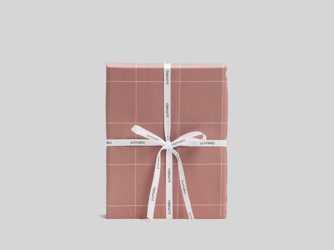 TENCEL™-Bettwäsche Doubleface Rose Check/Chambray